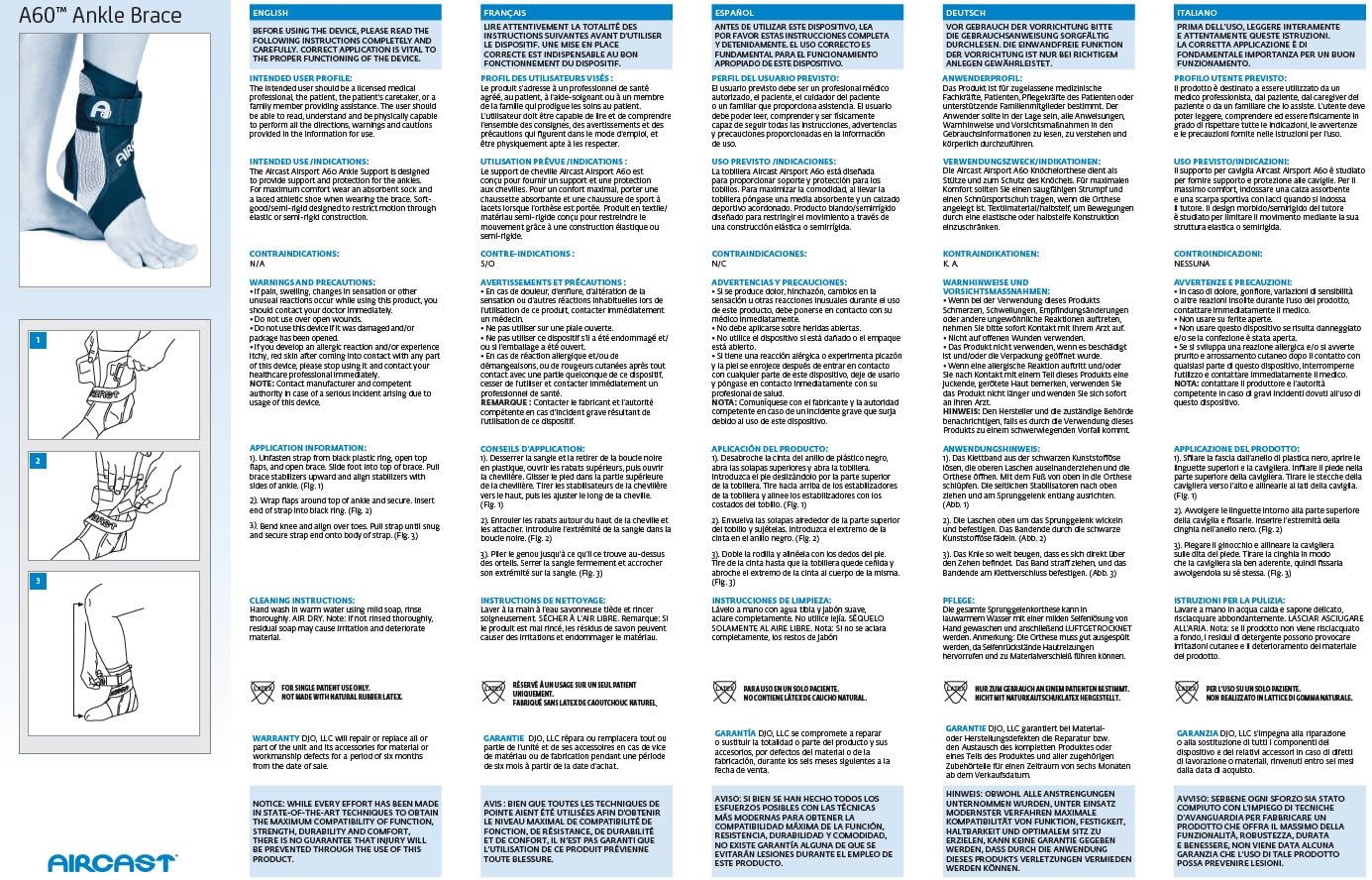 a60 ankle support large left m 12 w 13 5