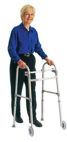 walker dual paddle folding w 5 wheels glides