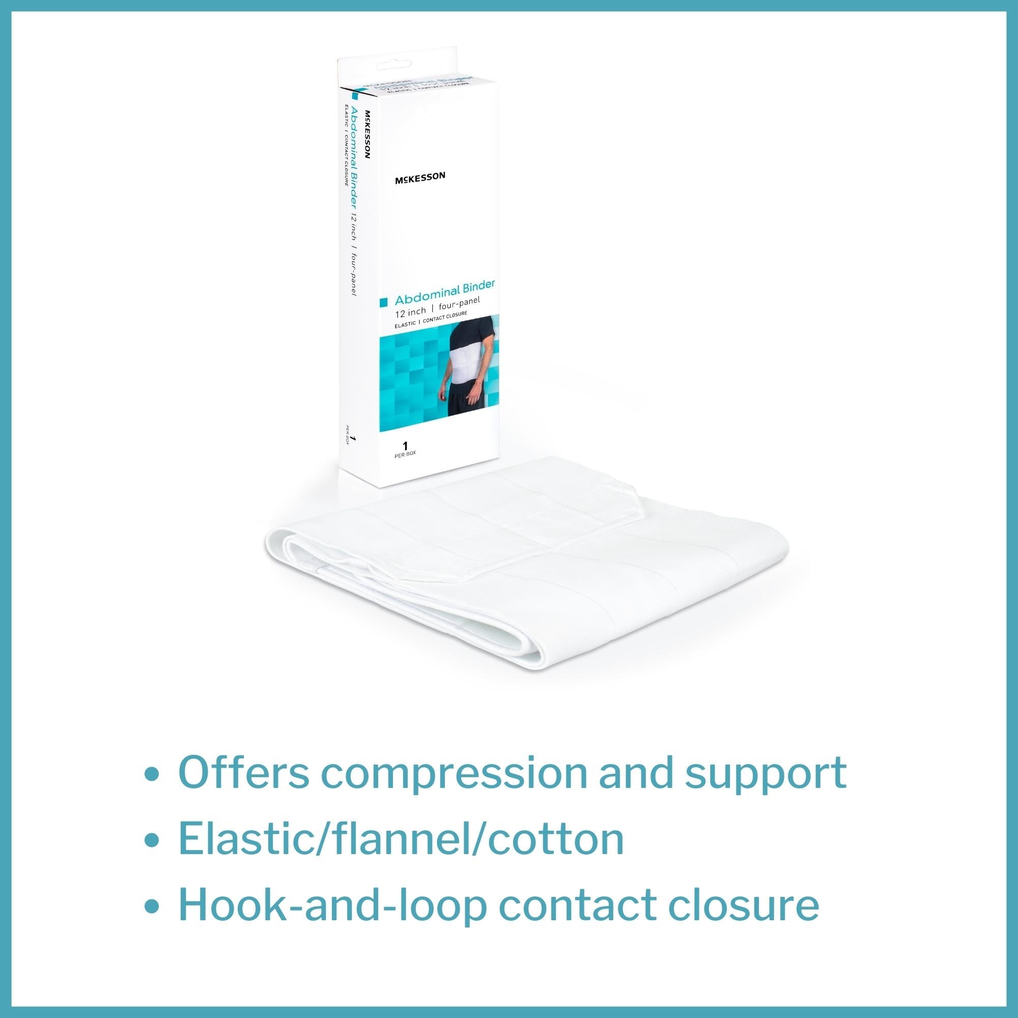 abdominal binder mckesson large x large hook and loop closure 62 to 74 inch waist circumference 12 inch height adult packaging type each