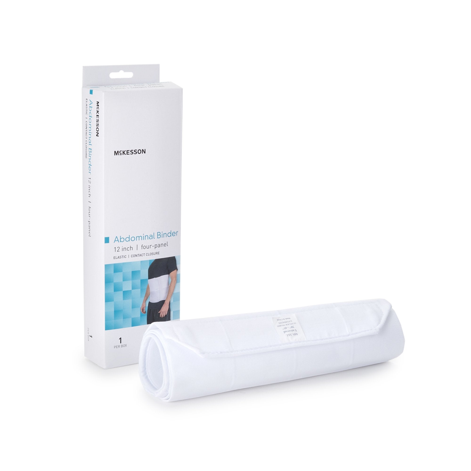 Abdominal Binder McKesson Small / Medium Hook and Loop Closure 30 to 45 Inch Waist Circumference 12 Inch Height Adult