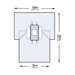 Abdominal Drape McKesson Laparotomy Drape 102 W X 76 W X 120 L Inch Sterile