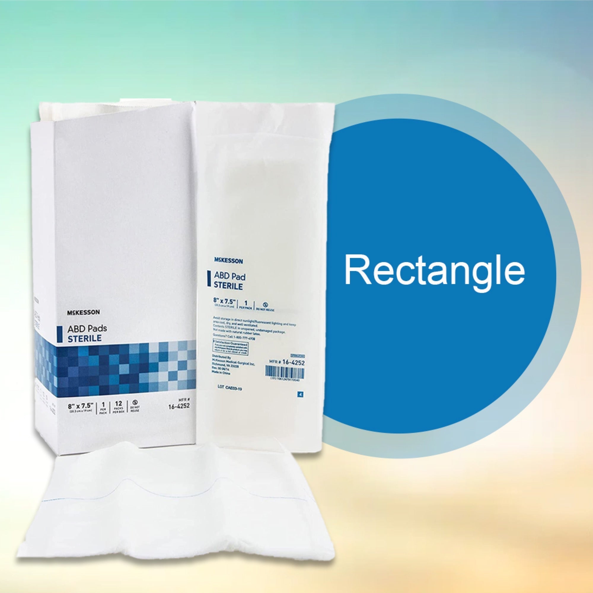 abdominal pad mckesson 7 1 2 x 8 inch sterile 1 per pack packaging type box