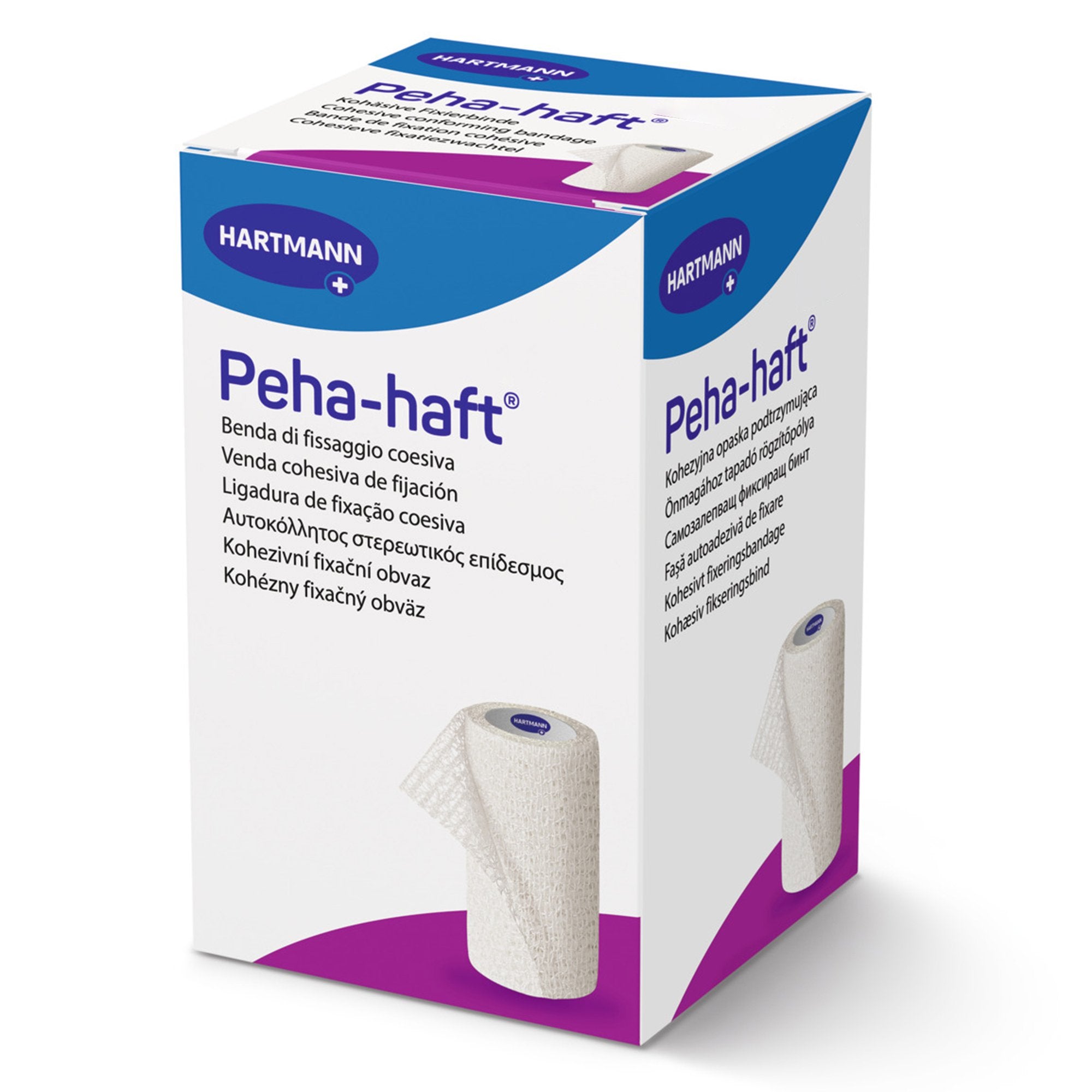Absorbent Cohesive Bandage Peha haft 4 Inch X 4 1/2 Yard Self Adherent Closure White NonSterile Standard Compression