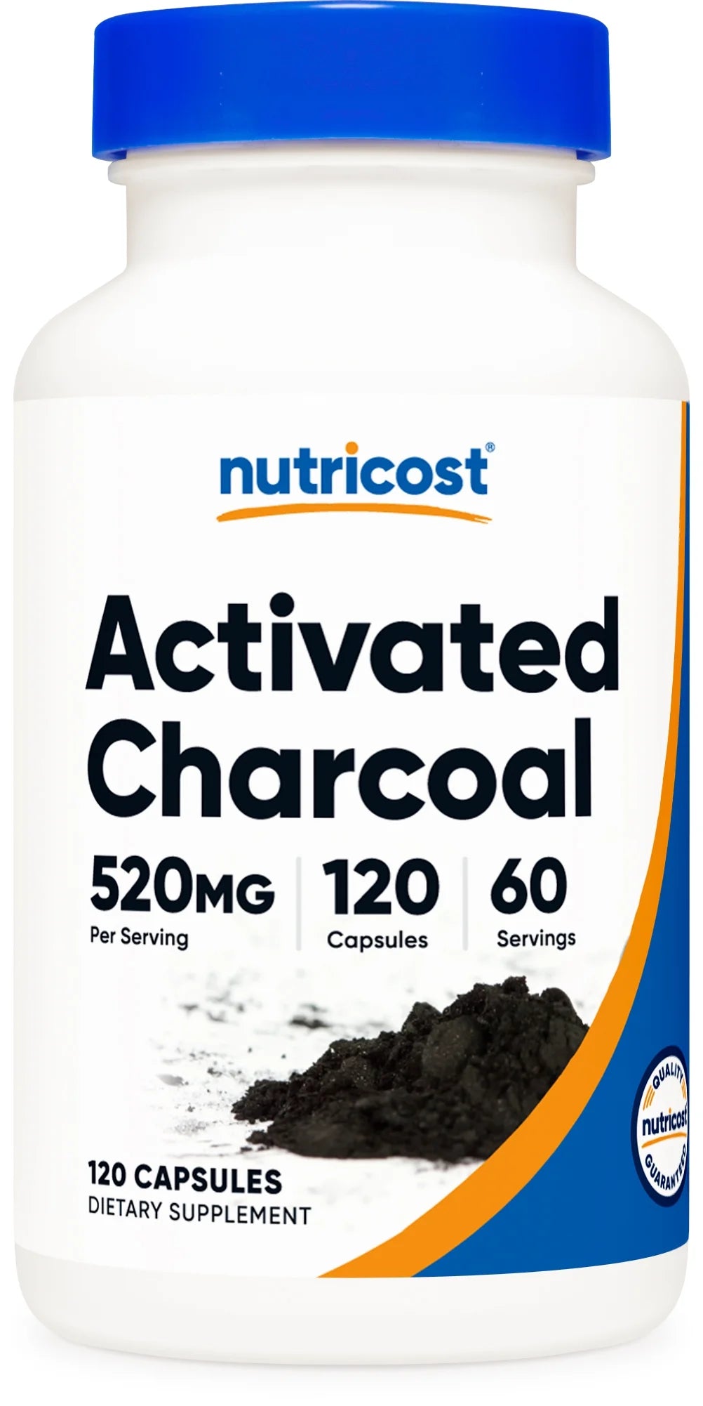 Activated Charcoal 520Mg, 120 Capsules Non Gmo & Gluten Free Supplement