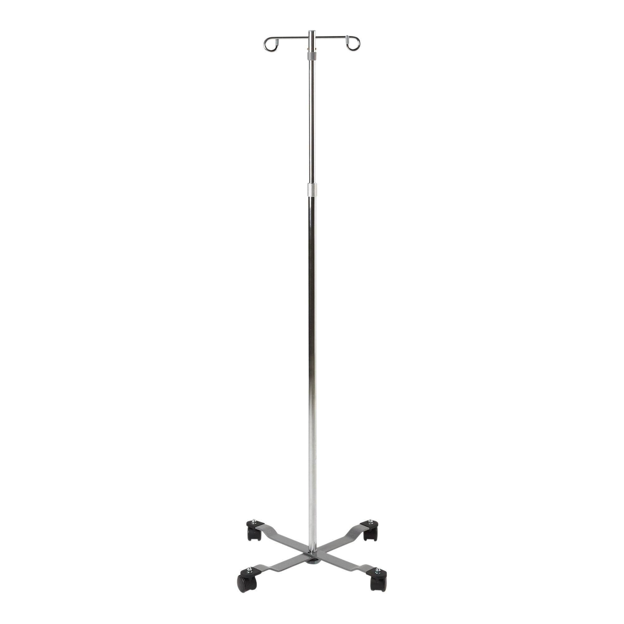 IV Stand Floor Stand 2 Hooks 4 Legs with Casters