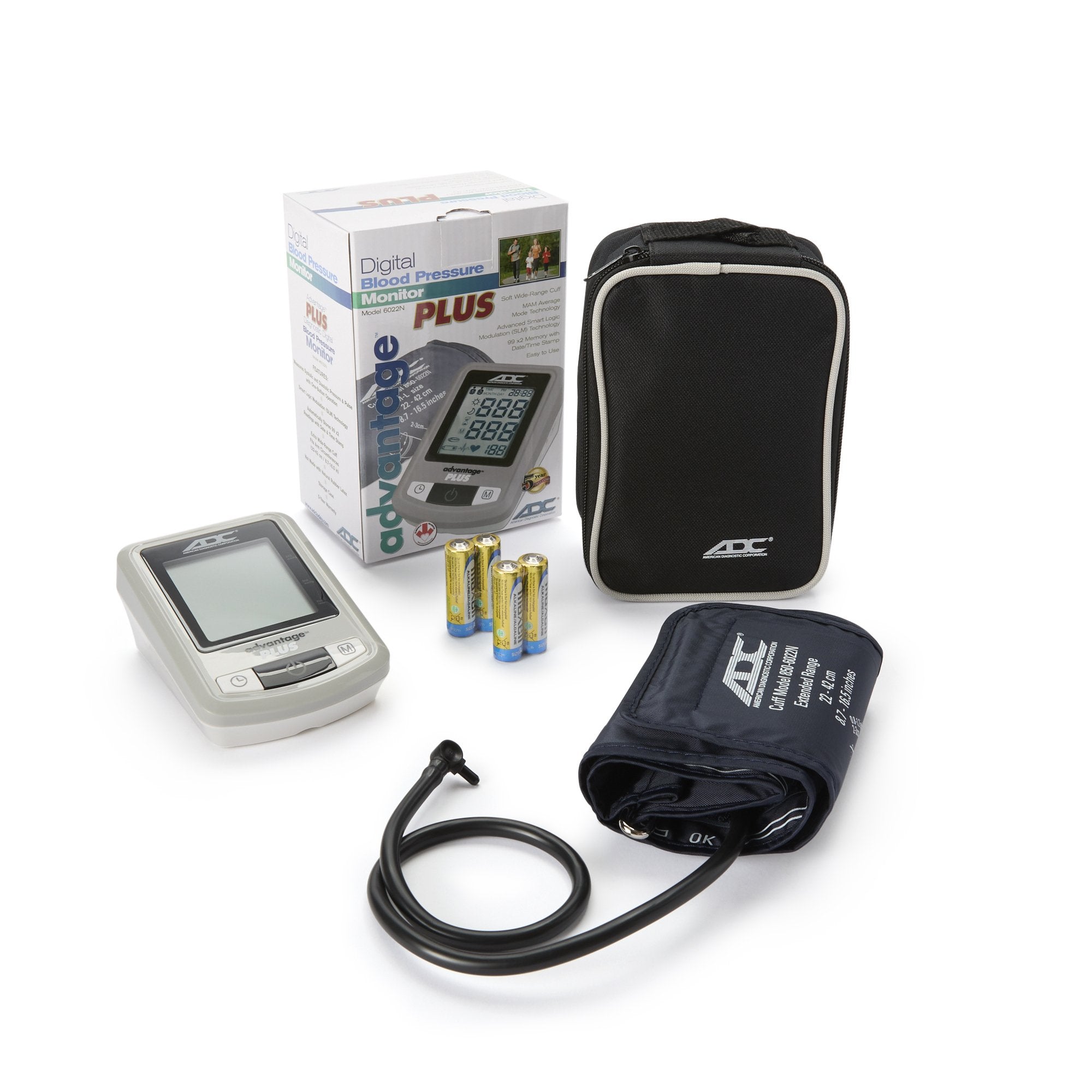 Home Automatic Digital Blood Pressure Monitor Advantage 6021N Series Large Adult Cuff Nylon Cuff 32 52 cm Desk Model