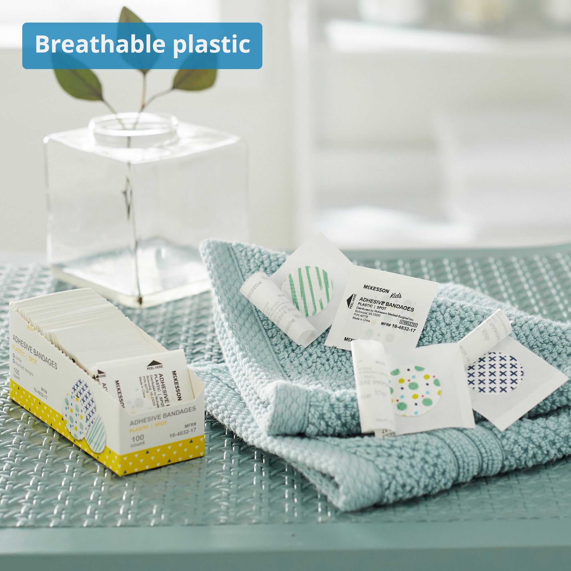 adhesive spot bandage mckesson kids 1 inch plastic round kid design assorted prints sterile