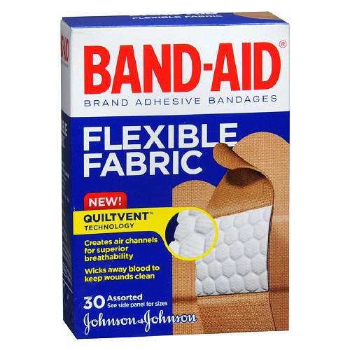 Adhesive Strip Band Aid 5/8 X 2 1/4 Inch / 3/4 X 3 Inch / 1 X 3 Inch Fabric Rectangle Tan Sterile