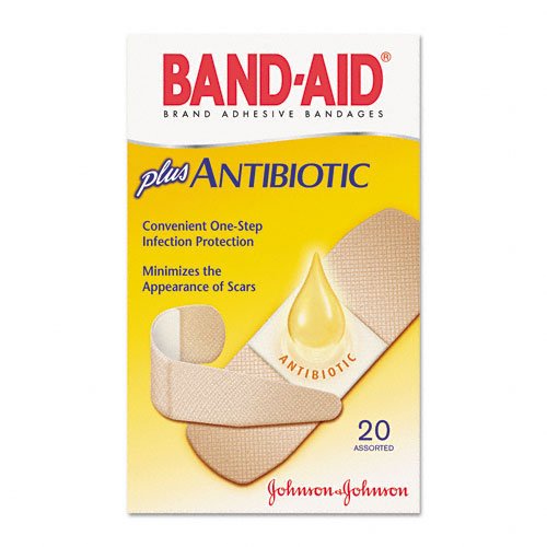 Adhesive Strip Band Aid with Neosporin 3/4 X 3 Inch / 1 X 3 Inch Plastic s/b Plastic / Neosporin Rectangle Tan Sterile
