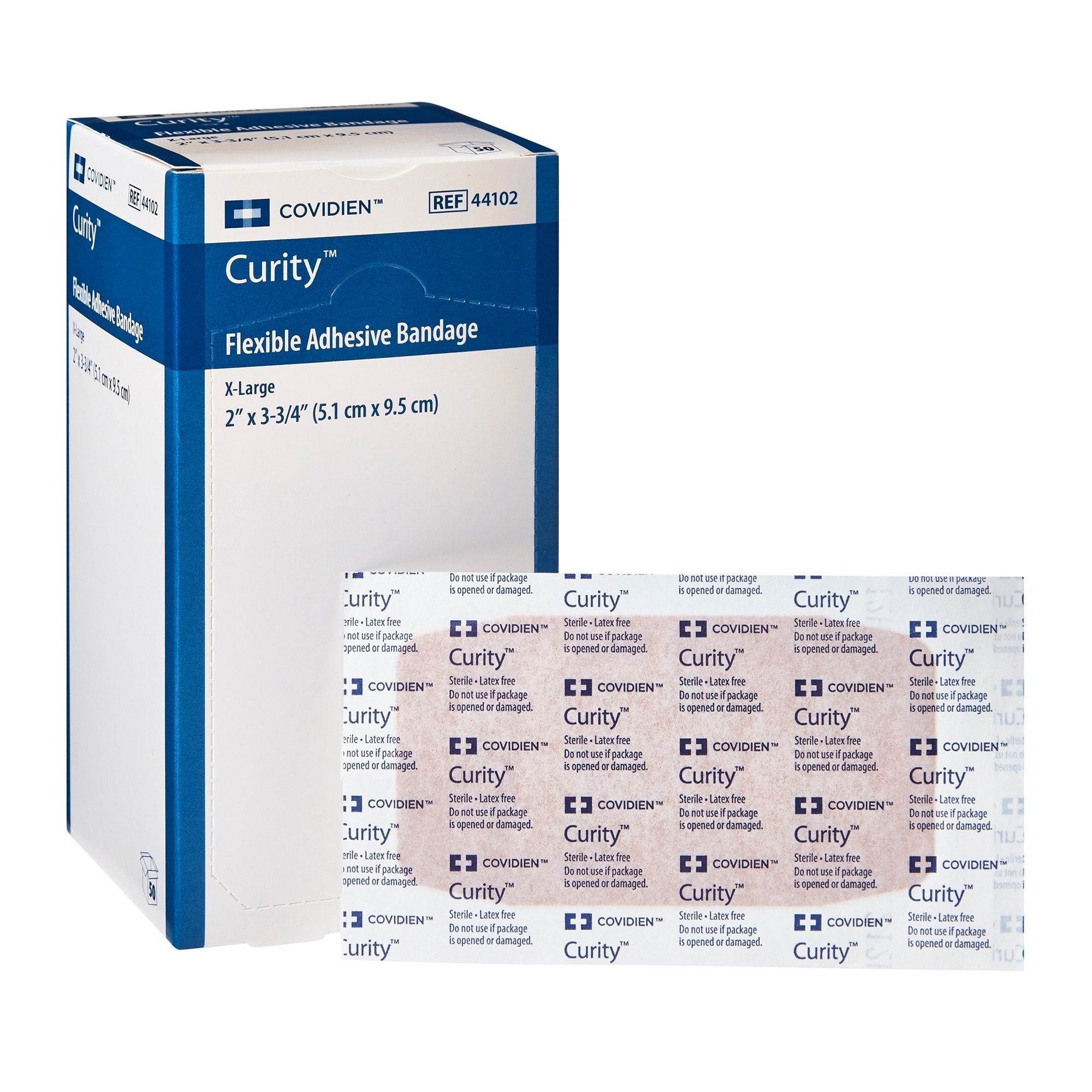 Adhesive Strip Curity 2 X 3 1/4 Inch Fabric Rectangle Tan Sterile