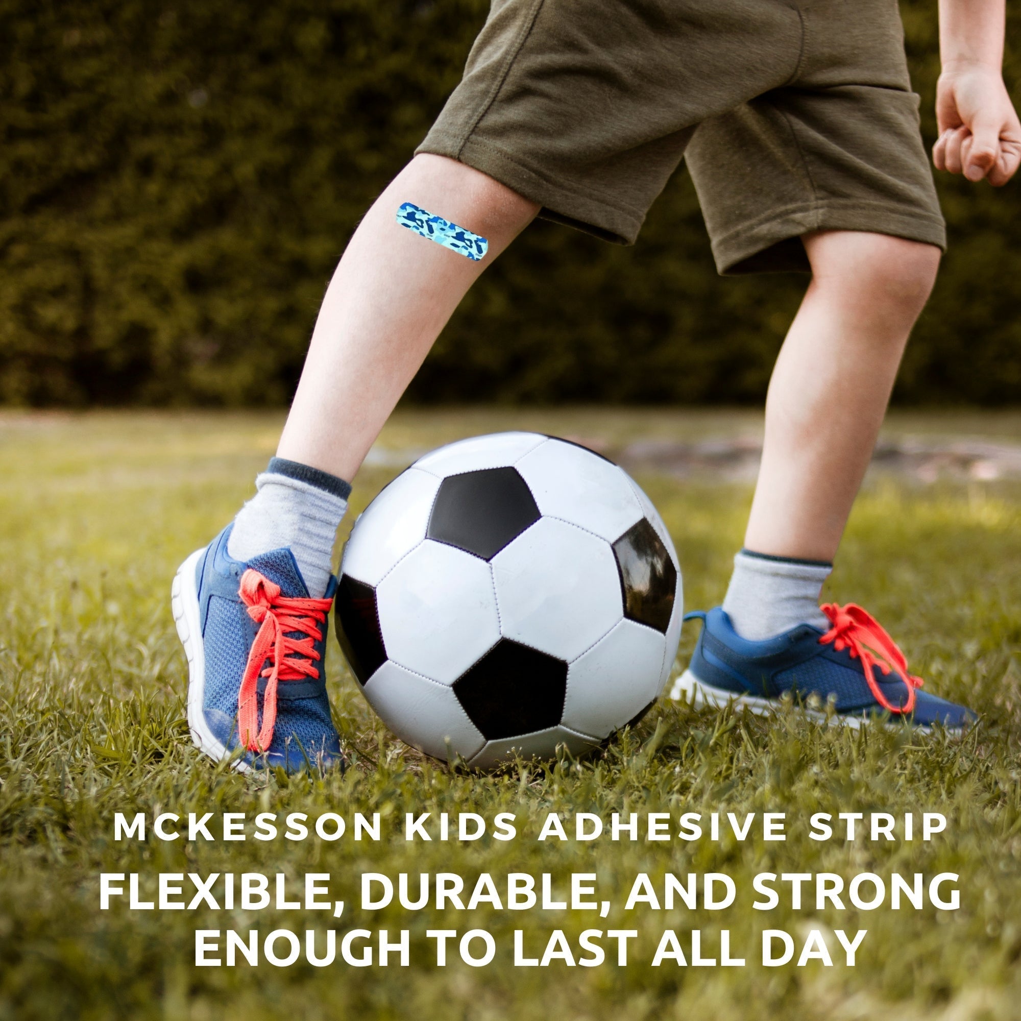 adhesive strip mckesson kids 3 4 x 3 inch plastic rectangle kid design blue pink camo sterile packaging type box