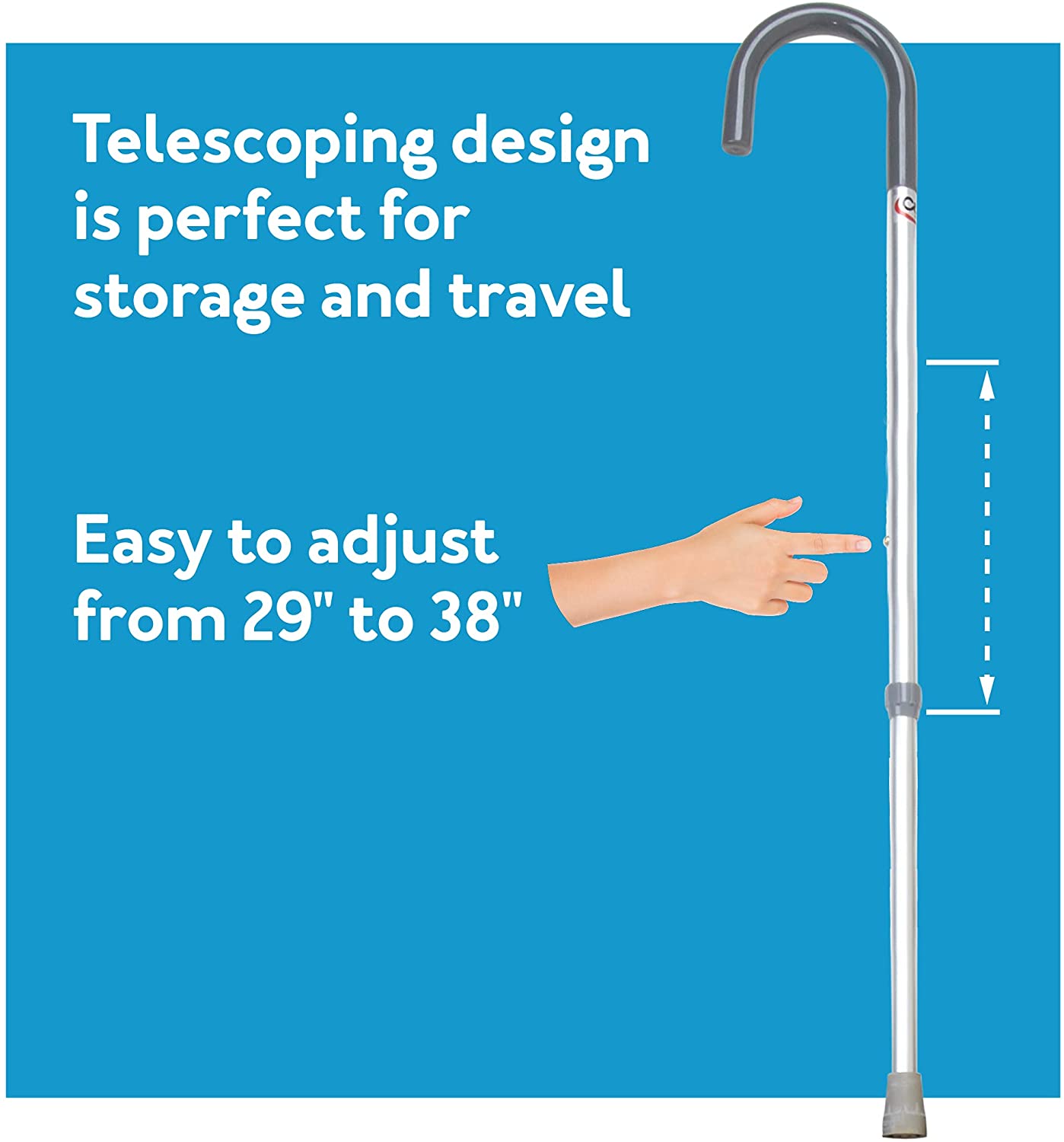 adjustable aluminum cane w