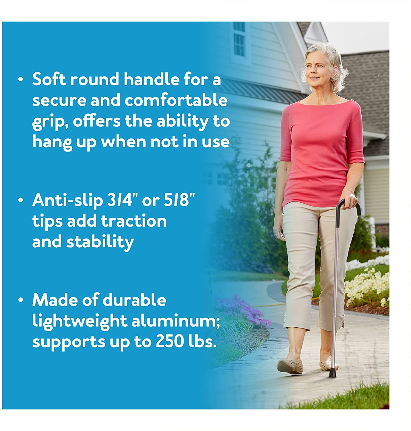 adjustable aluminum cane w