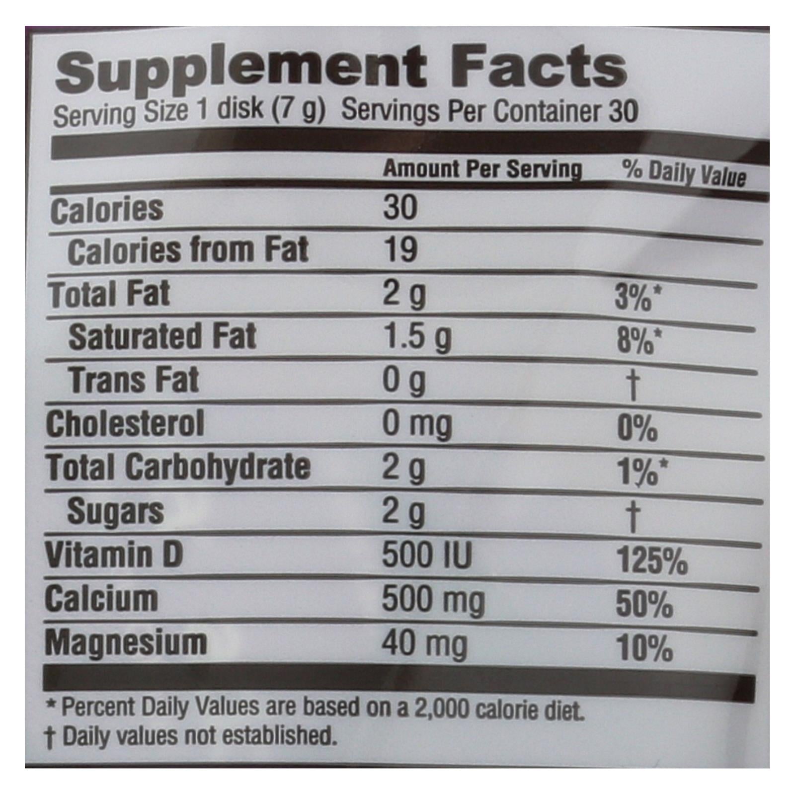 adora chocolate disk drkchc calc 1 each 30 ct