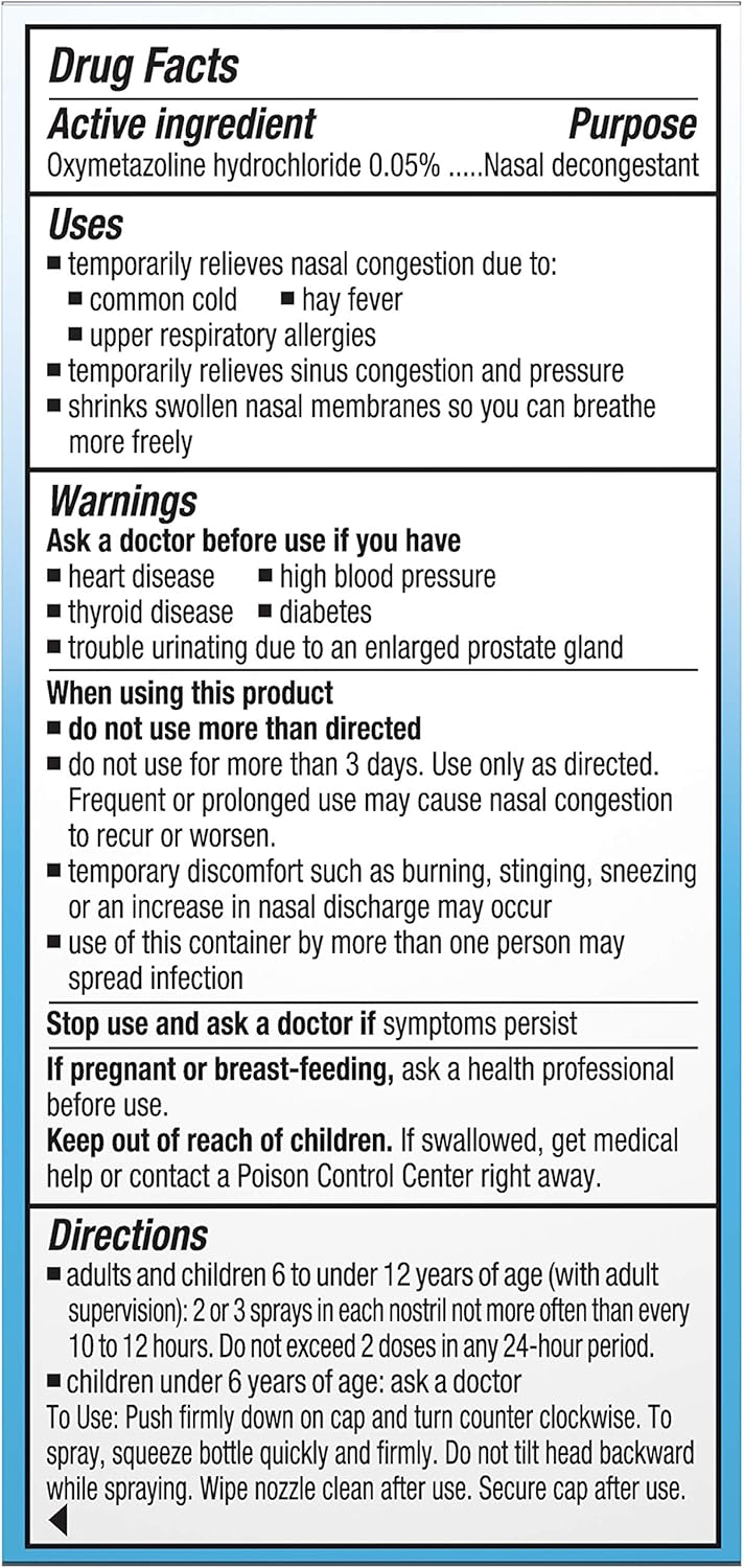 afrin allergy sinus oxymetazoline hcl nasal spray afrin allergy sinus sinus relief mk1008194ea