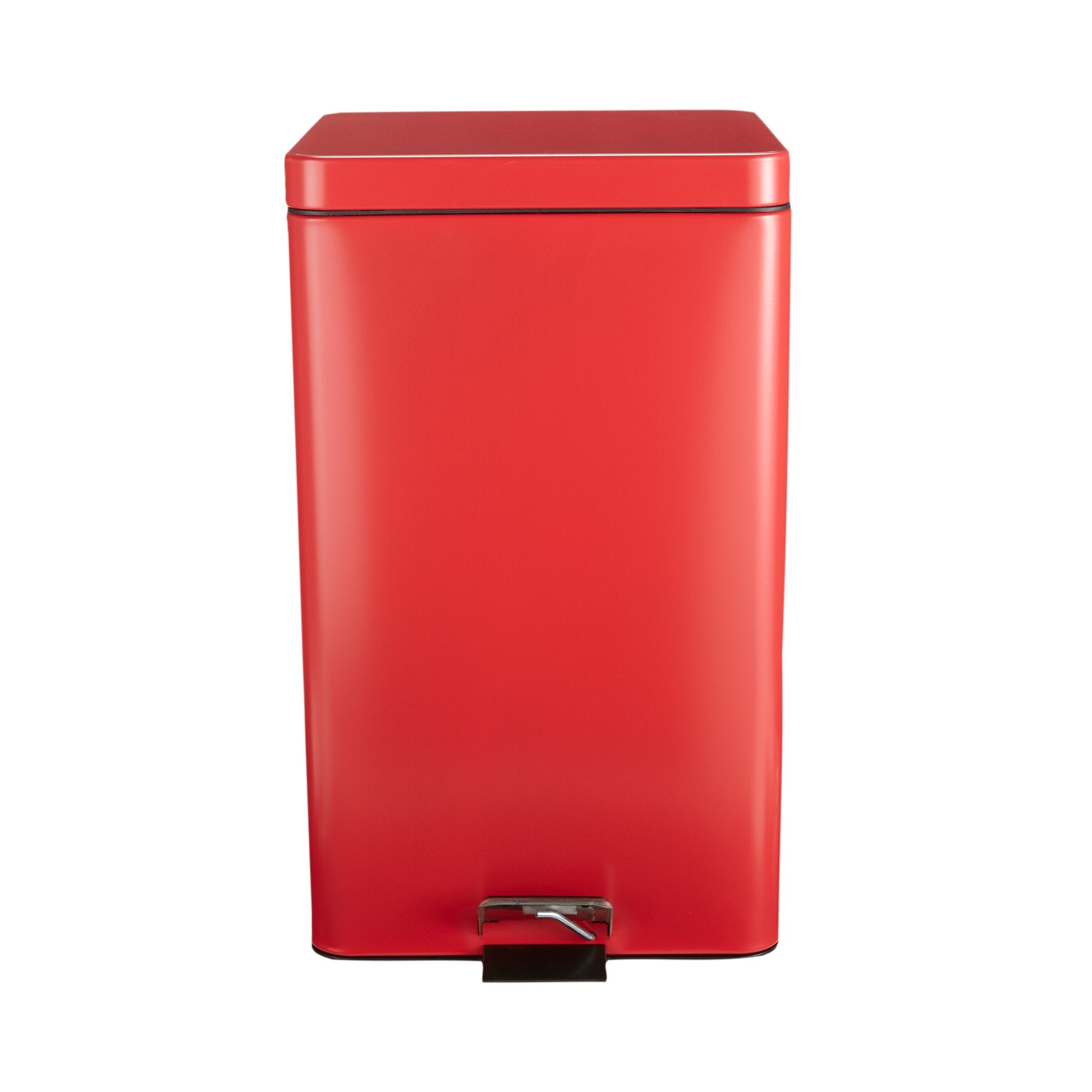 Trash Can McKesson 32 Quart / 8 gal. Red Steel Square