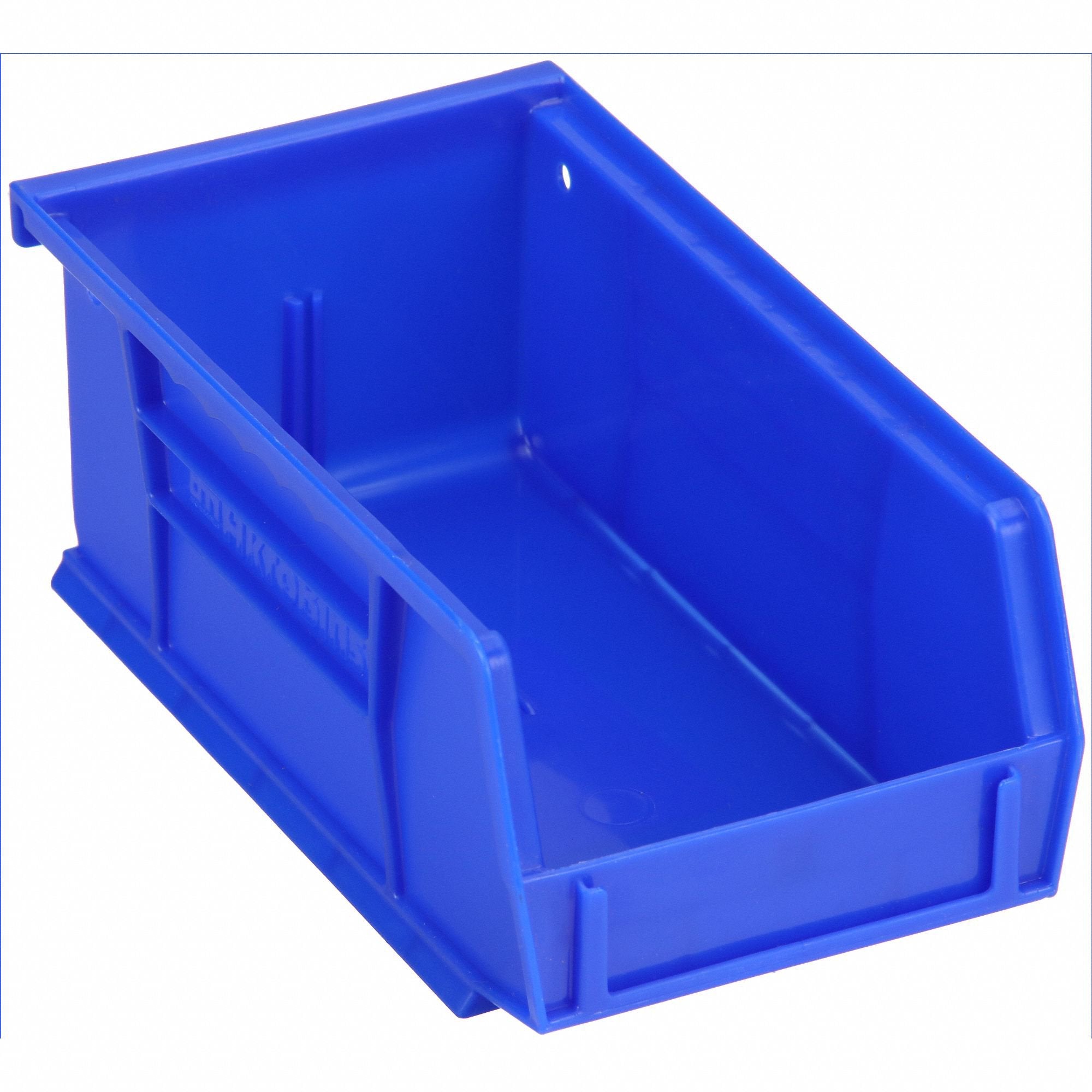 Storage Bin AkroBins Blue Plastic 3 X 4 1/8 X 7 3/8 Inch