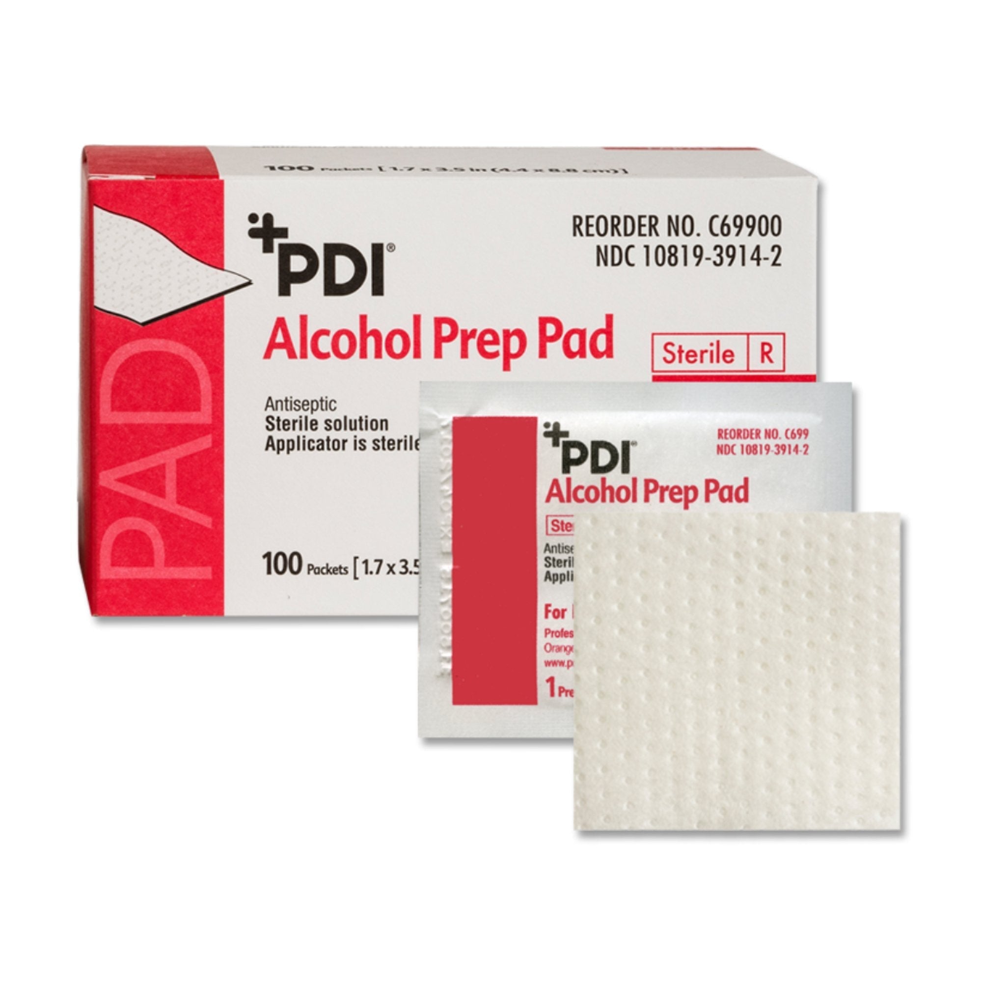 Alcohol Prep Pad PDI 70% Strength Isopropyl Alcohol Individual Packet Sterile