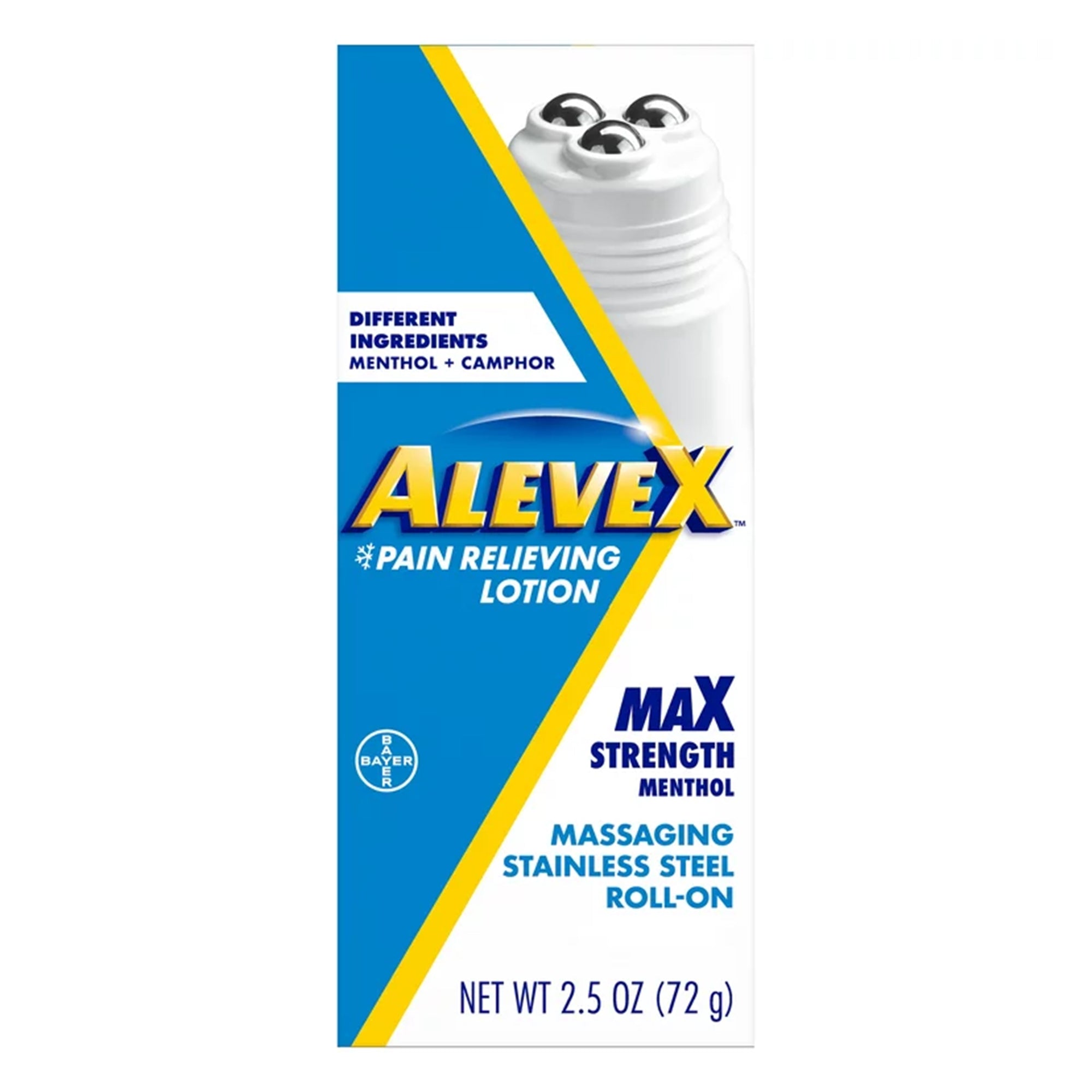 aleve x pain relieving lotion max strength menthol 2 ounce roll on bottle aleve x pain relief mk1229953ea