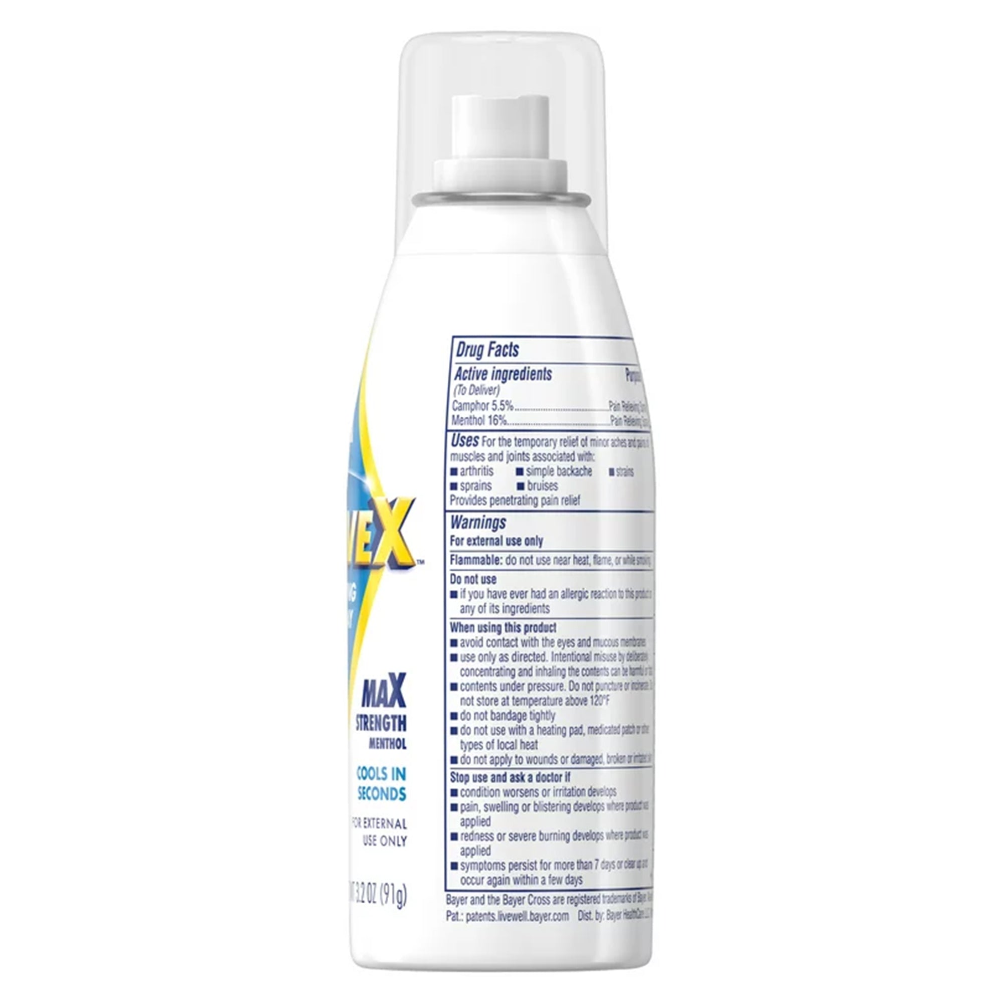 alevex pain relieving spray max strength menthol 3 2 ounce spray can aleve x pain relief mk1229952ea