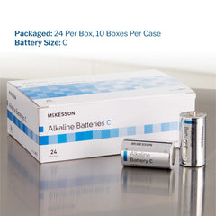 alkaline battery mckesson c cell 1 5v disposable 24 pack packaging type box