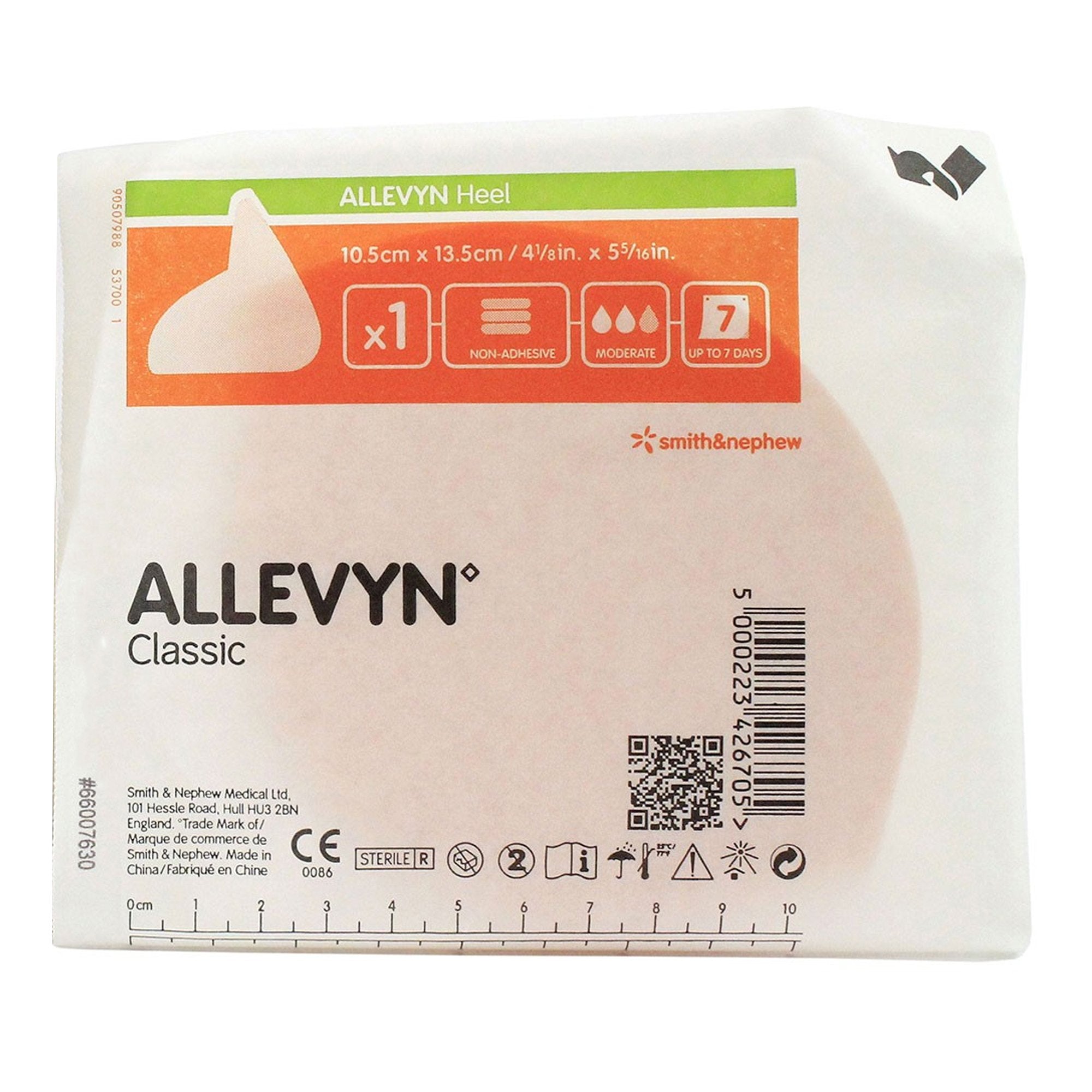 Foam Dressing Allevyn Heel 4 1/2 X 5 1/2 Inch Without Border Film Backing Nonadhesive Heel Sterile
