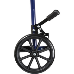 Probasics Aluminum Transport Wheelchair with Padded full-length permanent armrests and Swing-away Footrests ,Composite 8" Wheels ,300 lbs Weight Capacity ,TCA1916BL