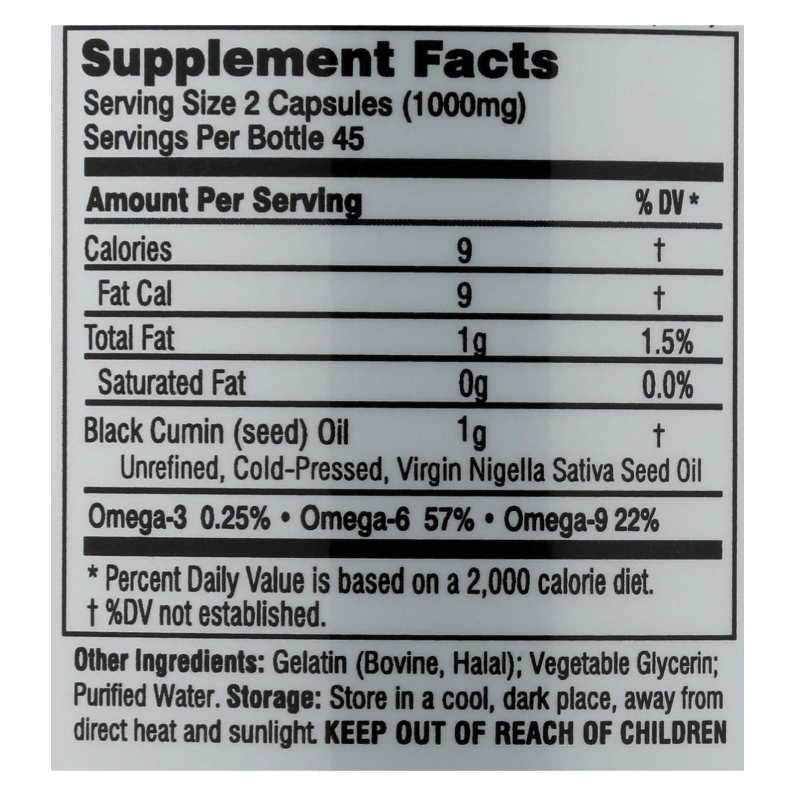 amazing herbs black seed black cumin seed oil 90 softgels