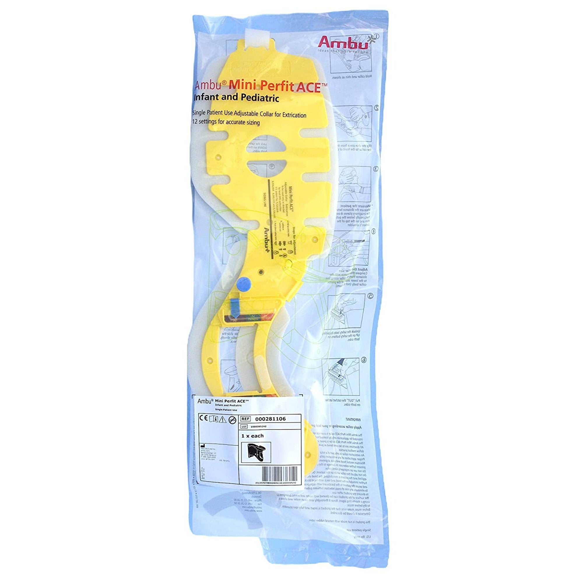 ambu mini perfit ace extrication cervical collar one size fits most children ambu mini perfit ace extrication cervical collar mk451188ea