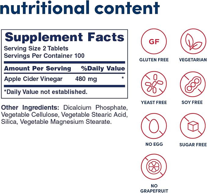 american health apple cider vinegar 300 mg 200 tablets