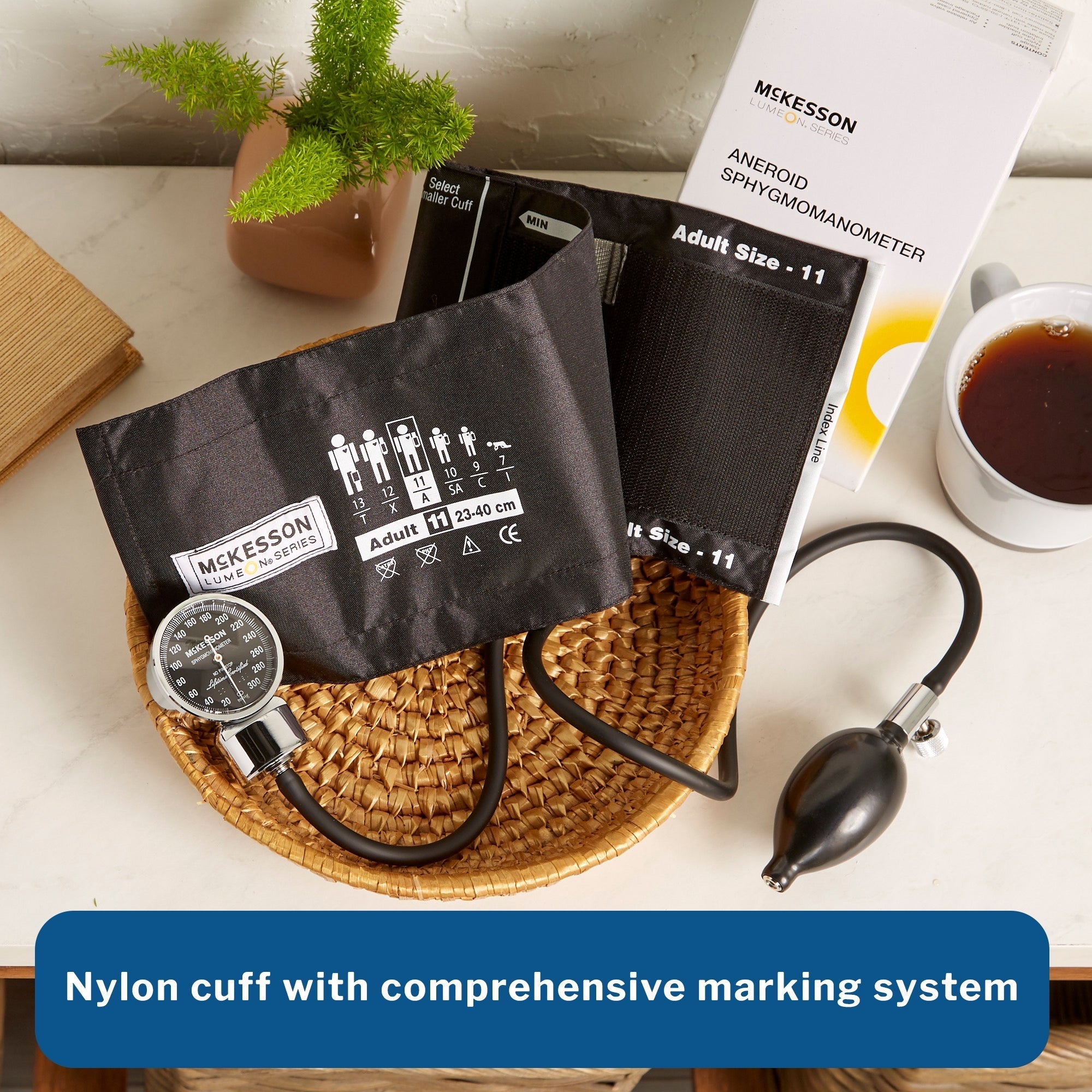 aneroid sphygmomanometer unit mckesson lumeon adult cuff nylon cuff 23 40 cm pocket aneroid packaging type box