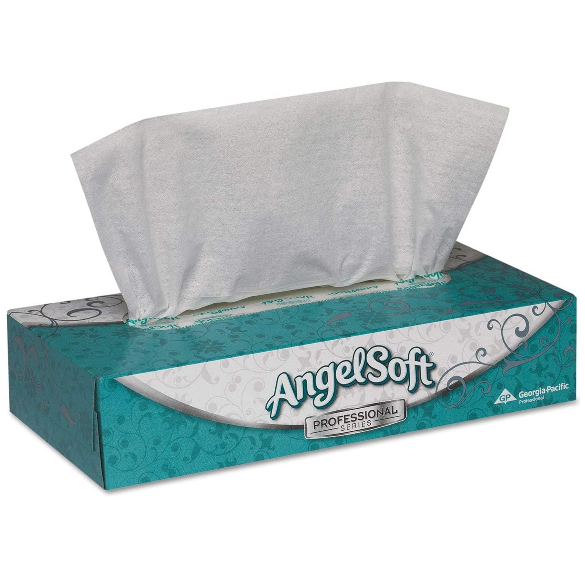 Angel Soft Professional Series Facial Tissue White 7 3/5 X 8 4/5 Inch 100 Count