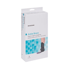 ankle brace mckesson large lace up figure 8 strap hook and loop closure foot packaging type each