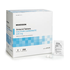 Antacid McKesson Brand 420 mg Strength Tablet 250 Packets per Box, 2 Tablets per Packet