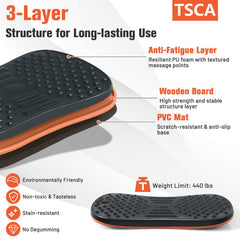 Anti Fatigue Wobble Balance Board Mat with Massage Points for Standing Desk