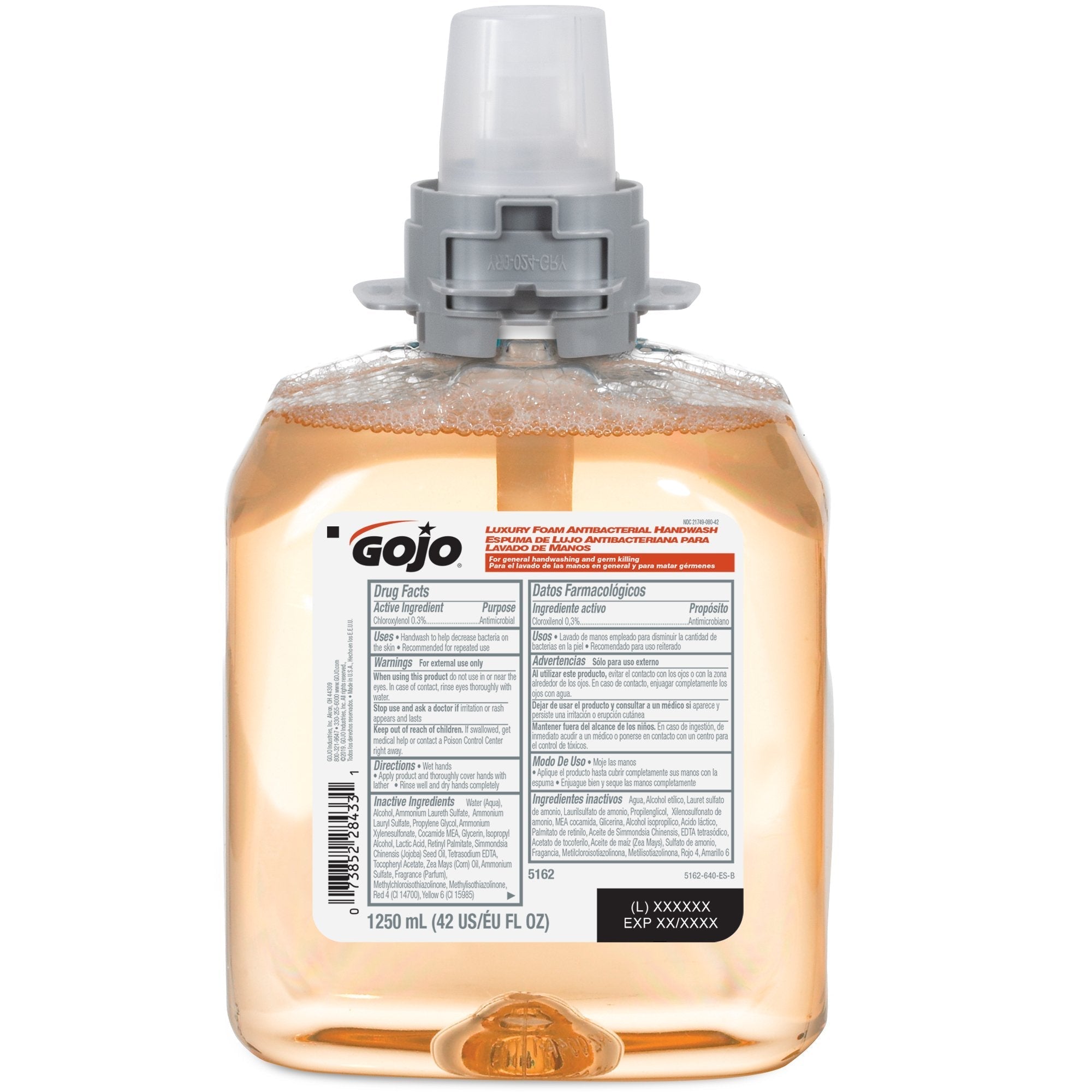 Antibacterial Soap GOJO Foaming 1,250 mL Dispenser Refill Bottle Fruit Scent