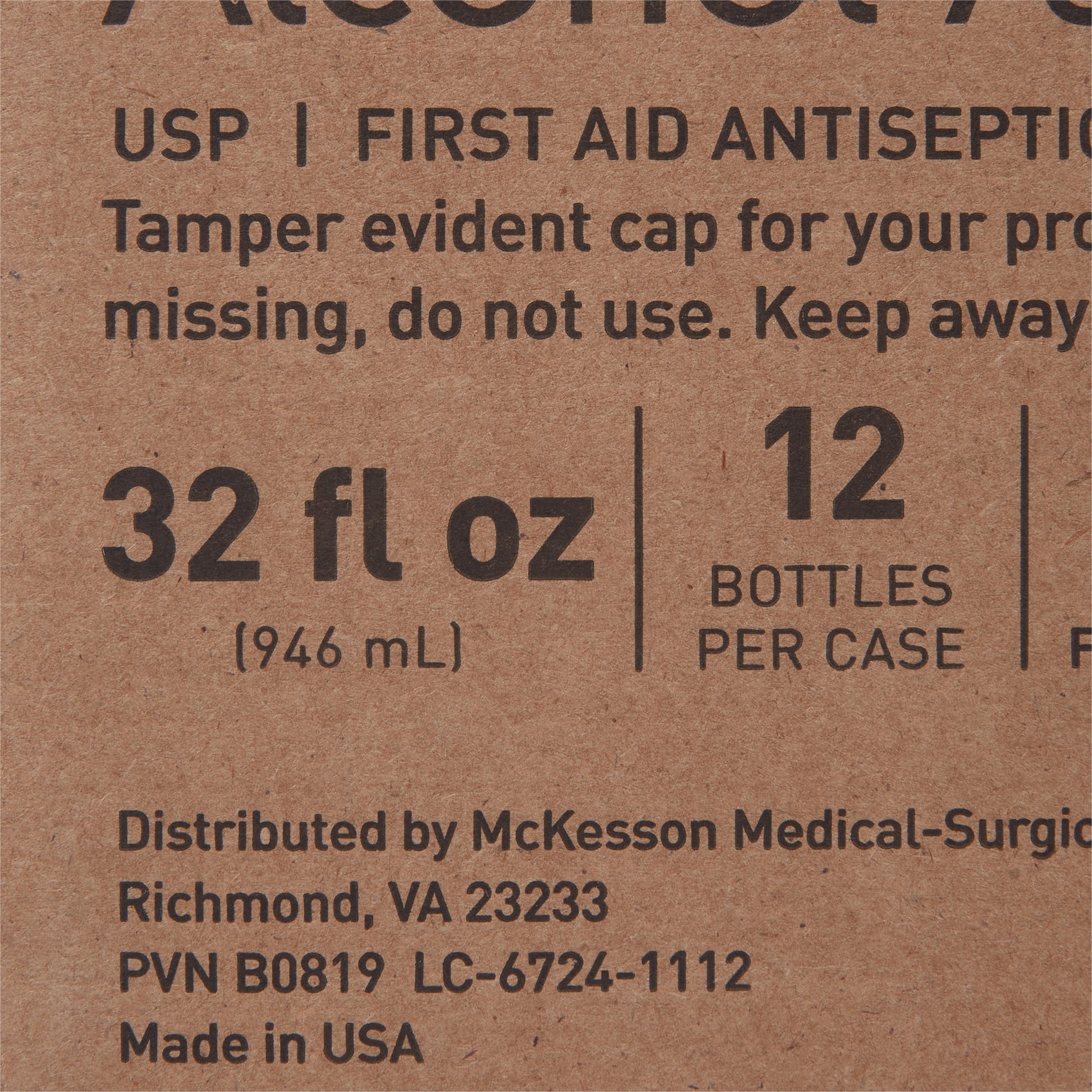 antiseptic mckesson brand topical liquid 32 oz bottle packaging type each