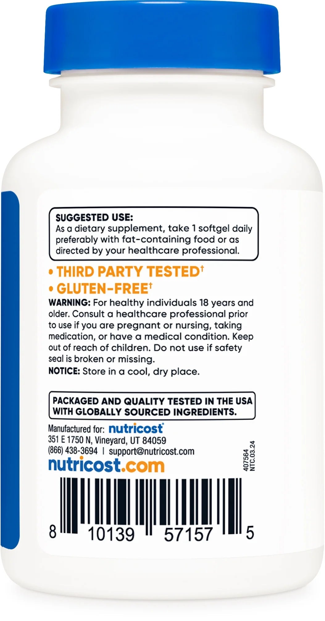 Astaxanthin 12Mg, Non Gmo and Gluten Free, 60 Softgels, Health Supplement