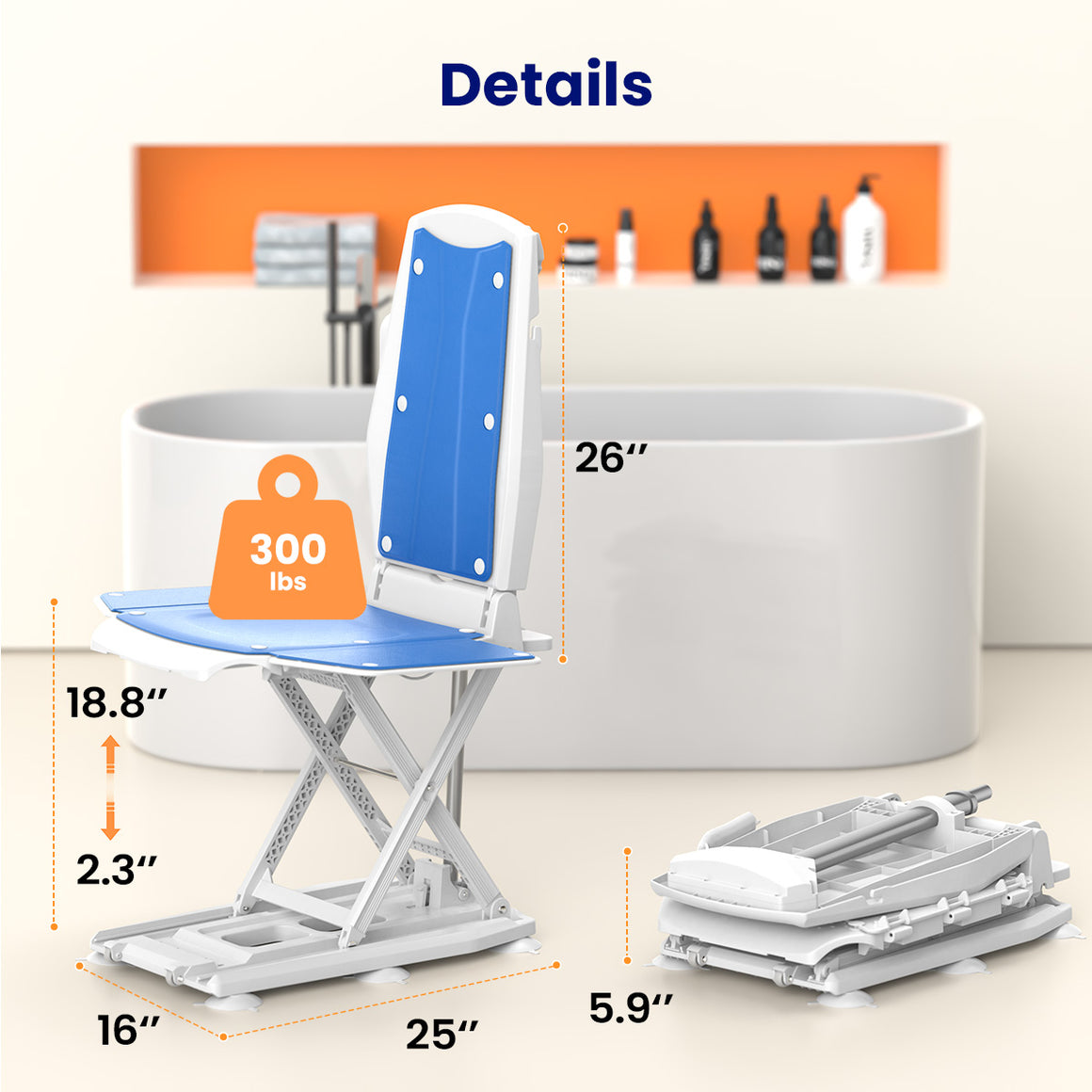 ax10 multi functional bathtub lift chair