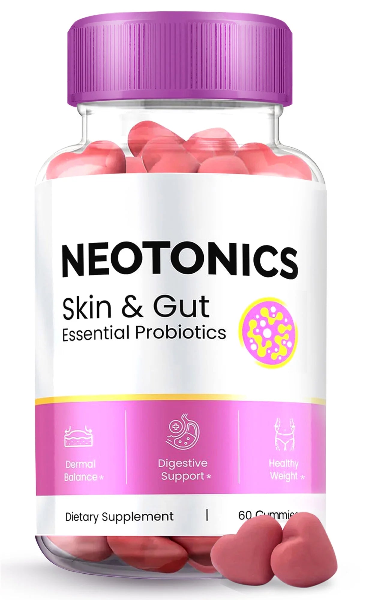 and Gut Gummies Reviews & Gut Health Neotonics Gummies Glow up Skin Supplement Neutonic Clear Skin Supplement Your Skin Gummies for Smooth Skin Probiotic Capsule (1 Pack)