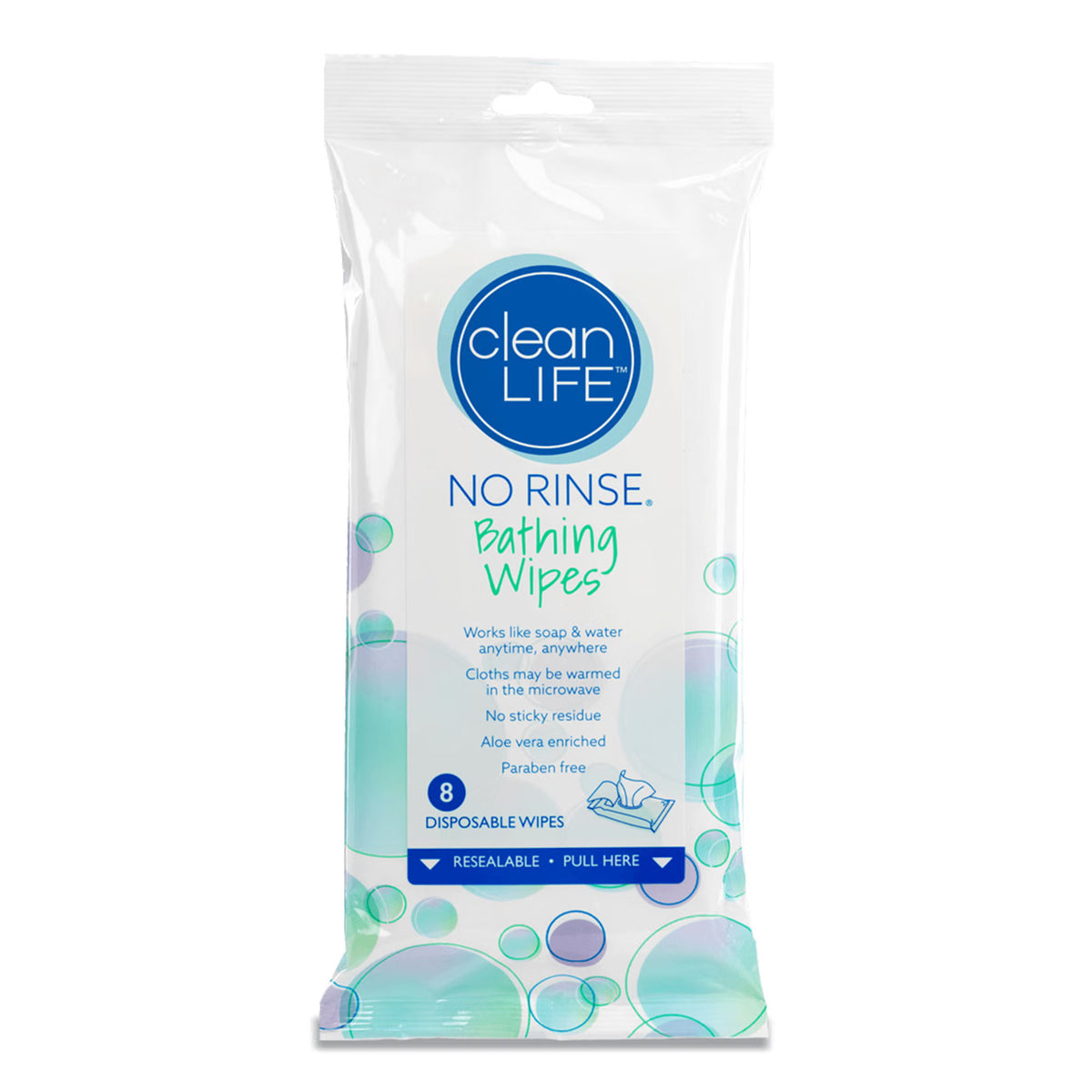 Rinse-Free Bath Wipe No Rinse Soft Pack Scented 8 Count | 24PK/Case Default Title