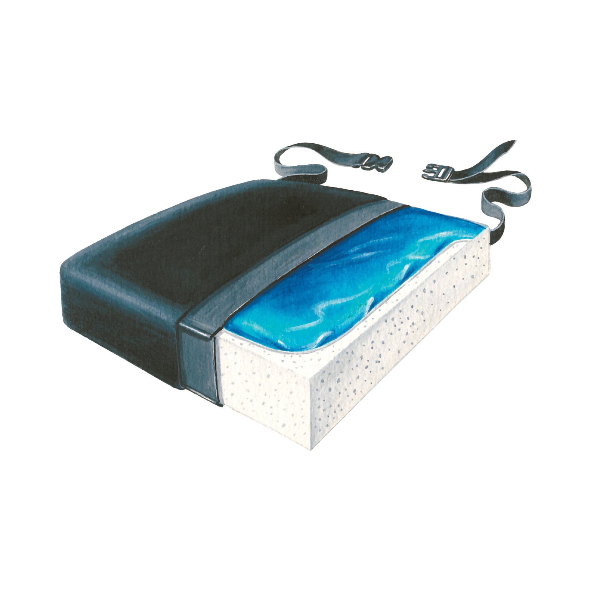 Seat Cushion Skil-Care 18 W X 16 L X 2-1/2 D Inch Foam / Gel
