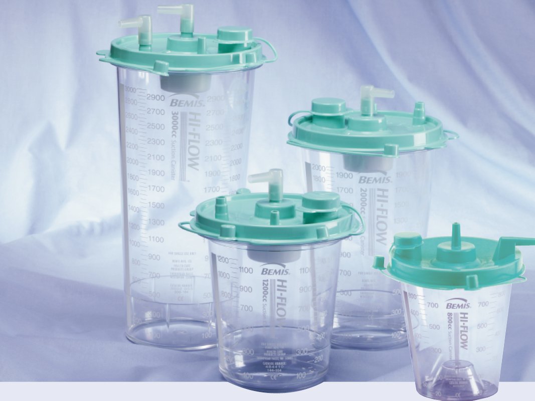 Rigid Suction Canister Hi-Flow 3000 mL Sealing Lid