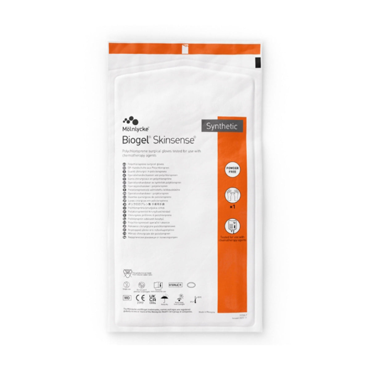Surgical Glove Biogel Skinsense Size 6 Sterile Polyisoprene Standard Cuff Length Micro-Textured Straw Not Chemo Approved | 50Pair/Box 8 · Box of 50