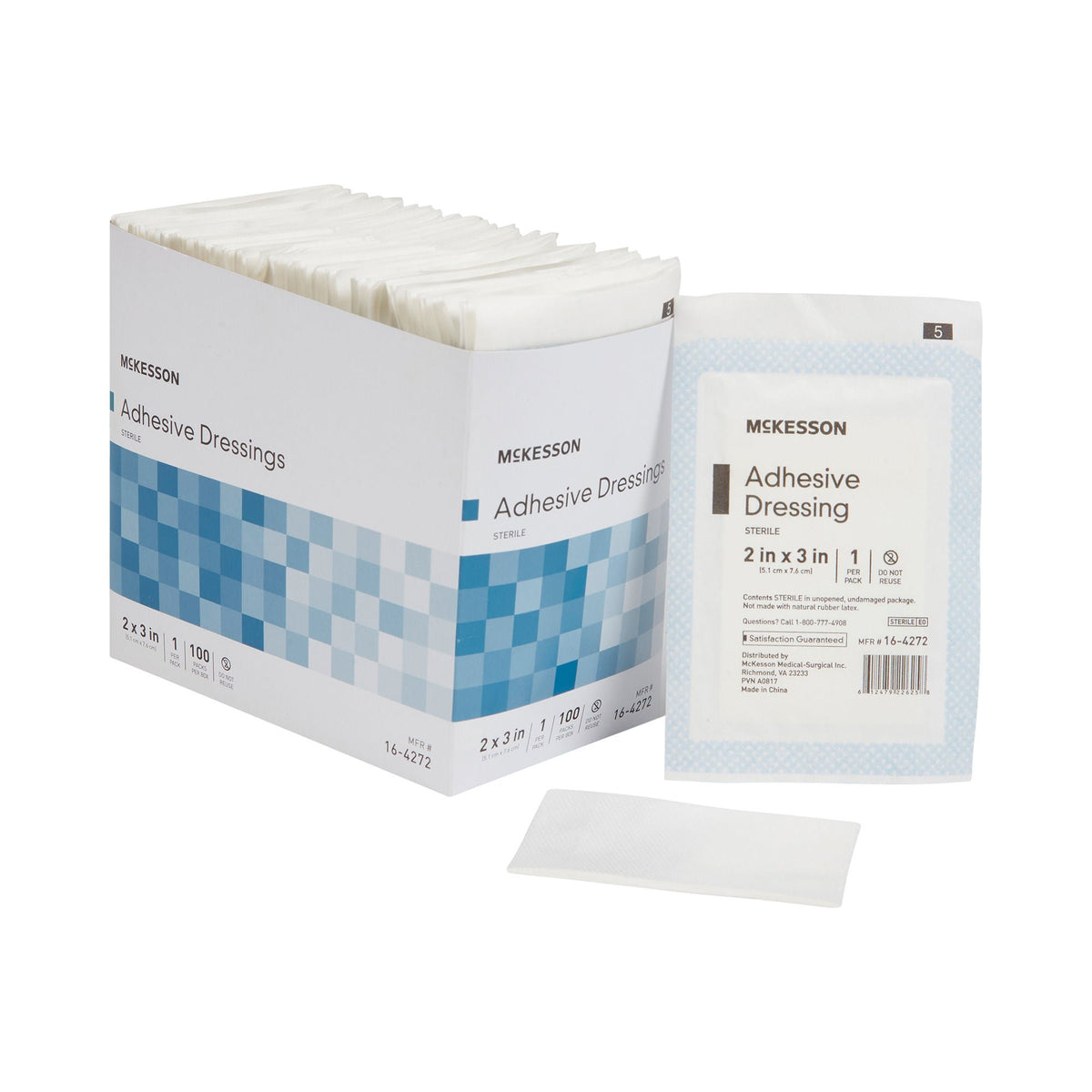Island Dressing McKesson 2 X 3 Inch Rectangle Sterile 2 · Case of 2400