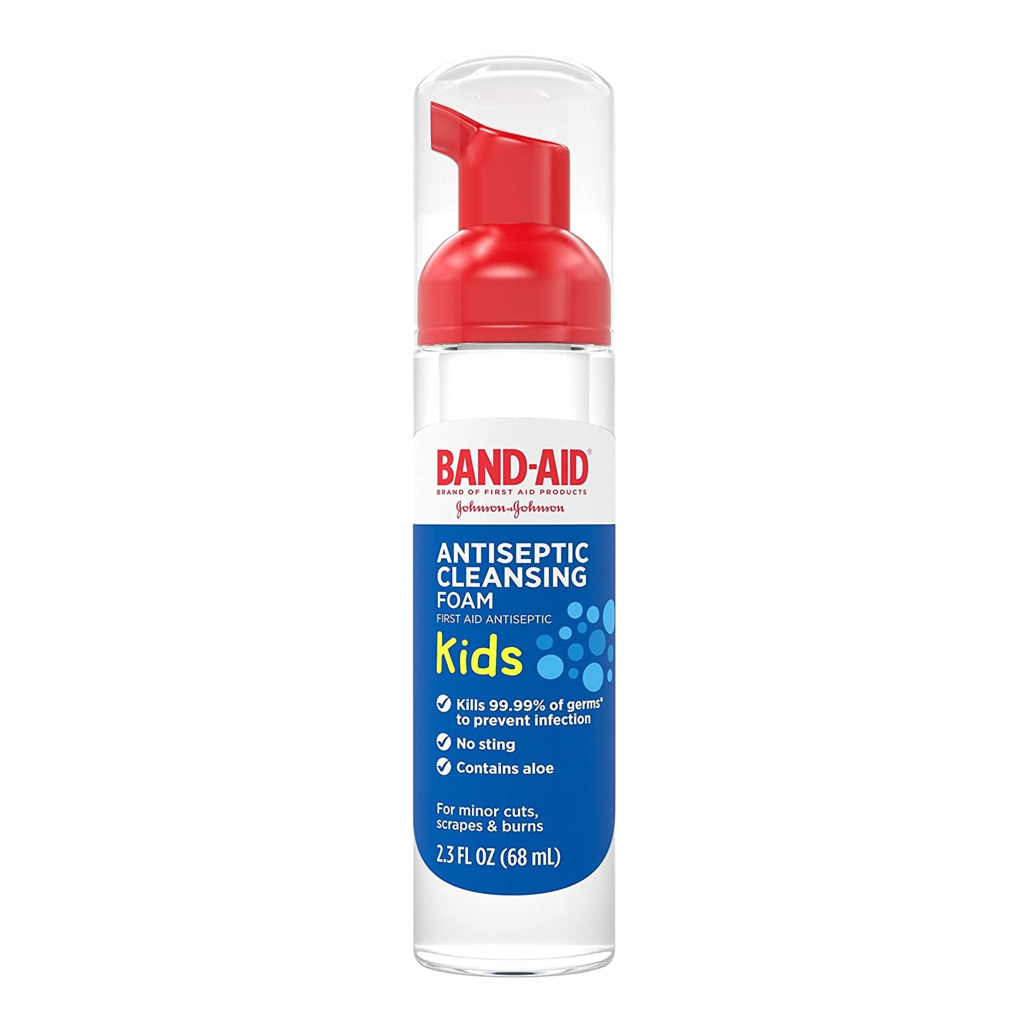Antiseptic BZK (Benzalkonium Chloride) Band Aid Foaming Liquid 2.3 oz. Pump Bottle
