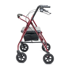 bariatric 4 whl rollator hemi burgundy imperial 450 wt cap
