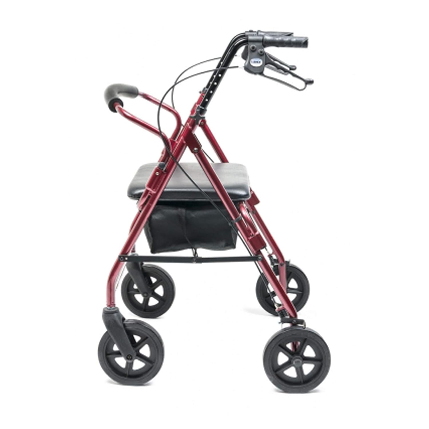 bariatric 4 whl rollator hemi burgundy imperial 450 wt cap