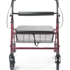 bariatric 4 whl rollator hemi burgundy imperial 450 wt cap