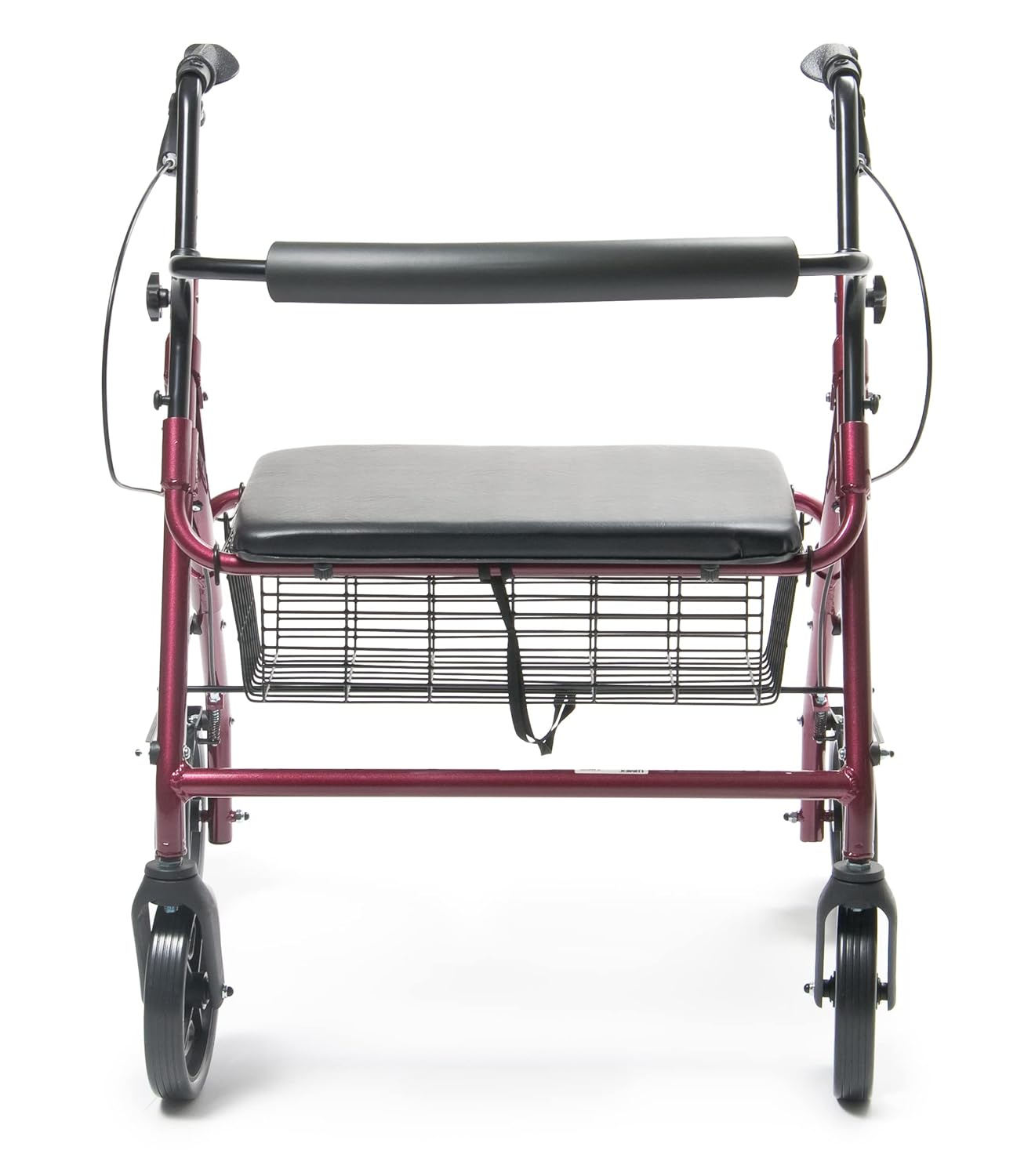 bariatric 4 whl rollator hemi burgundy imperial 450 wt cap